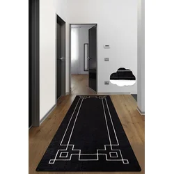 Conceptum Hypnose Tepih Square, 80x300cm, Crno-beli