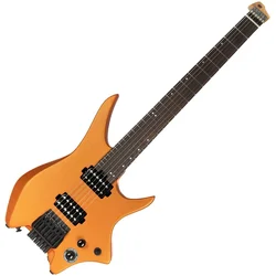 HILS Guitars HN3 NEXT Metallic Coral Orange Kitara headless (Kot novo)