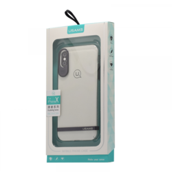 Maska Usams Q-plating case za iPhone X srebrna