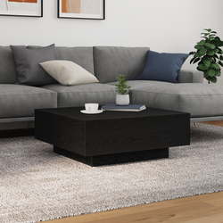 Kava Stol Crni hrast 80 x 80 x 31 cm Konstruirano drvo