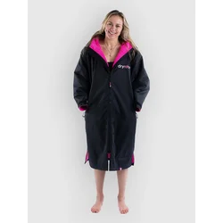 Dryrobe Advance Long Sleeve Surf Poncho black pink