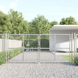 Vrtna vrata od mreže srebrne boje 300 x 125 cm, pocinčani čelik