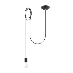 Sollux SL.0369 - Luster na kablu EDISON 1 1xE27/60W/230V u obliku pauka, crna