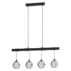 EGLO Viseća lampa ARGALLO 4xE27 100 cm crna 39761