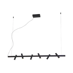 LED luster na sajli CLIO LED/29W/230V crna