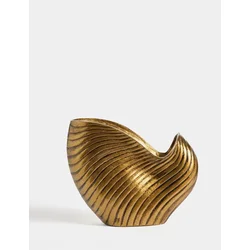 Aberto Design Dekorativna figura Školjka, 9x23x28cm, Zlatne boje