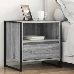 Noćni ormarić s ladicama 2 pcs Siva Sonoma 50 x 39,5 x 50 cm
