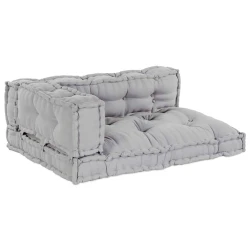 Jastučić za paletni kauč 3 pcs Siva 120 x 80 x 38 cm Tkanina