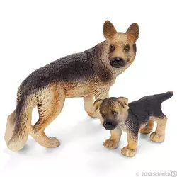 SCHLEICH igračka domaća životinja Nemački ovčar - štene, crno-braon