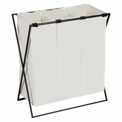 WENKO 71298800 - Koš za veš TRIO 69x76 cm krem/crna