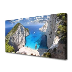 tulup.si Slika na platnu Top bay beach landscape 140x70 cm