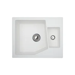 Metalac X Granit- Linea M 1.5D Usadna sudopera, Bela, fi 90, 620×500 mm