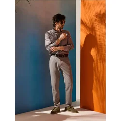 Sinsay - Chino slim pantalone - svetlo siva