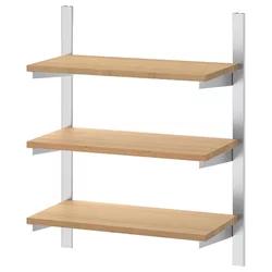 KUNGSFORS Šina za kačenje s policama, nerđajući čelik/bambus, 60 cm