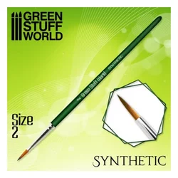 Synthetic Brush size #2 - GREEN SERIE