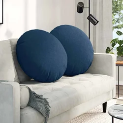 Jastučići za sjedenje 2 pcs Plava O80 x 29 cm tkanina