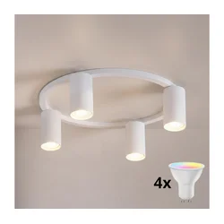 Brilagi - LED RGBW prigušiva stropna svetiljka SELE 4xGU10/6,5W/230V bela