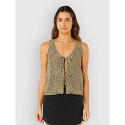 Rip Curl Animal Instincts Tie Front Tank Top natural