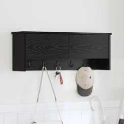 Vješalica za kapute na zidu Zidne Crni hrast 80 x 20 x 30 cm
