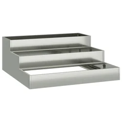 Vrtna saksija Srebrno 90 x 90 x 35 cm Cinkani čelik