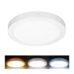 Solight WD242-W - LED panel 2u1 18W/230V 3000/4000/6000K prečnik 22,5 cm IP54 bela