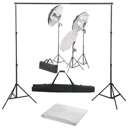 Komplet za fotografski studio sa setom svjetiljki i pozadinom