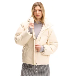 Cropp - Prošivena puffer jakna s kapuljačom - Krem