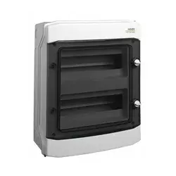 Installation housing, plastic, surface-mounted, IP65, 2 rows, 12 modules, 1000V DC