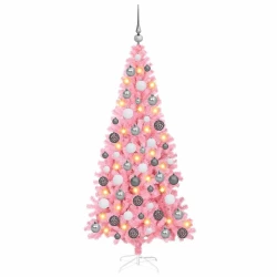 Božićno drvce s 300 LED svjetlima Ružičasta 180 cm PVC