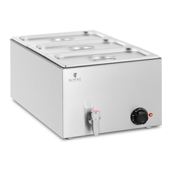 Bain-Marie - 600 W - 3 GN 1/3 - odtočna pipa
