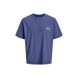 JACK & JONES Majica Norrebro modra/rumena