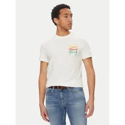 Tommy Jeans Majica rumena/zelena/jastog/bela