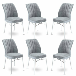 HANAH HOME Set 6 stolica Flex Grey White
