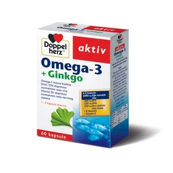 DOPPELHERZ Omega-3 + Ginko, 60 kapsula