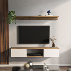 HANAH HOME TV polica Elia Walnut White