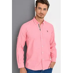 G674 DEWBERRY MENS SHIRT-PINK