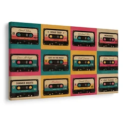 Slika retro kasete za glasbenike - 120x80