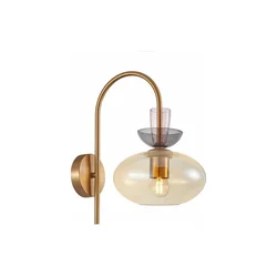 ITALUX WL-31882-1-GD-AMB - Zidna lampa FANDA 1xE27/40W/230V zlatna/dimljeno bež