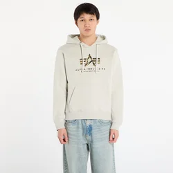 Mikina Alpha Industries Basic Hoodie BL Effect Print Stone XL