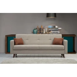 Atelier del Sofa Trosed na razvlačenje Polya 205x86x75cm Bež