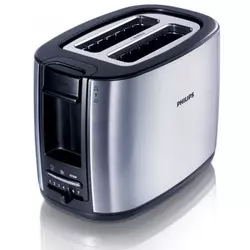 PHILIPS toaster HD2628/41, črn-rdeč