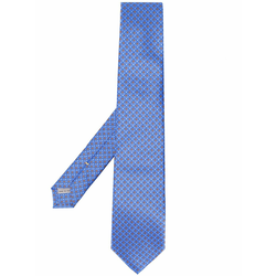 Canali - patterned tie - men - Blue