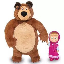 Simba lutka Maša i medvjed, plišani medvjedić 25 cm, lutka Maša 12 cm