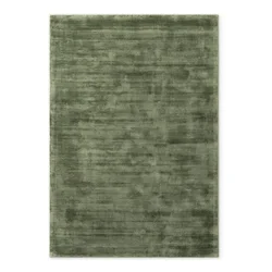 Zelena ročno tkana viskozna preproga 80x150 cm Noemi – Vikosa