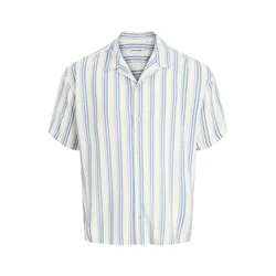 JACK & JONES Srajca JJEJEFF safir/svetlo modra/naravno bela