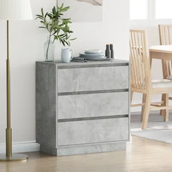 Noćni ormar Betonski sivi 71 x 34,5 x 75 cm Konstruirano drvo