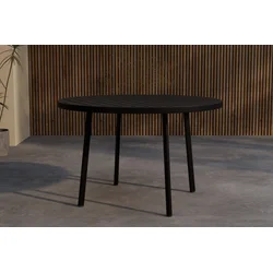 Venture Design Jedilna miza okrogla 120x74 cm črna