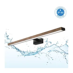 Brilagi - LED kupatilsko osvetljenje za ogledalo WOODY MIRROR 3u1 LED/15W/230V IP44 crna/hrast/orah