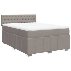 Vidaxl Box spring postelja z vzmetnico taupe 160x200 cm blago