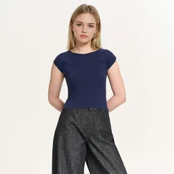 Cropp - Obična majica - navy